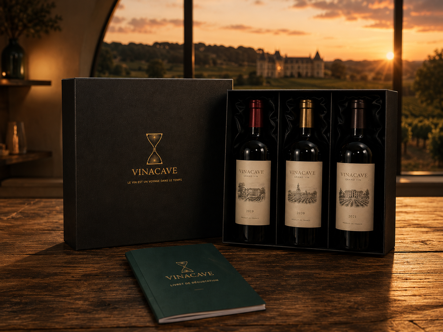 <p>Recevez chaque mois<br/>un <em>coffret Vinacave.</em></p>